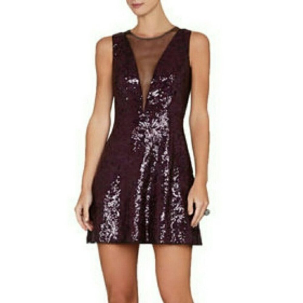 BCBG MaxAzria Purple sequin dress